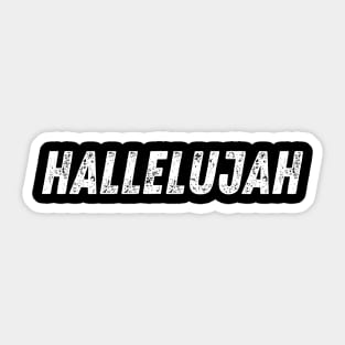 Hallelujah Christian Quote Sticker